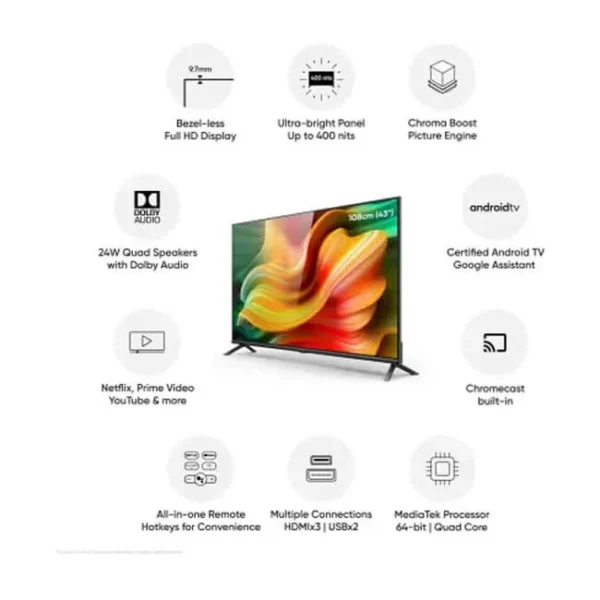 Realme 43 inches  Full HD LED Android Smart TV - Image 5