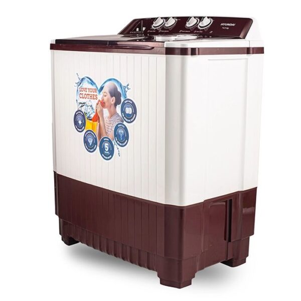 6.5 KG SEMI AUTOMATIC DARK MAROON WASHING MACHINE - Image 5