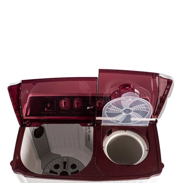 6.5 KG SEMI AUTOMATIC DARK MAROON WASHING MACHINE - Image 2
