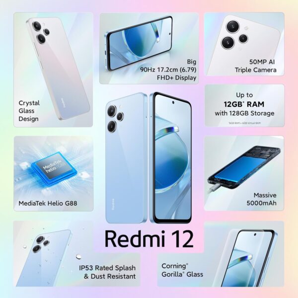Redmi 12(Pastel Blue, 6GB RAM, 128GB Storage) - Image 6